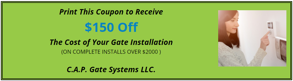 Receive $150 Off the Cost of Your Gate Installation (On Complete Installs Over $2000)